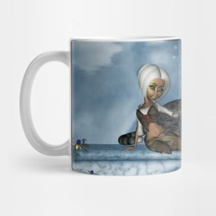 Little fairy with cat Mug